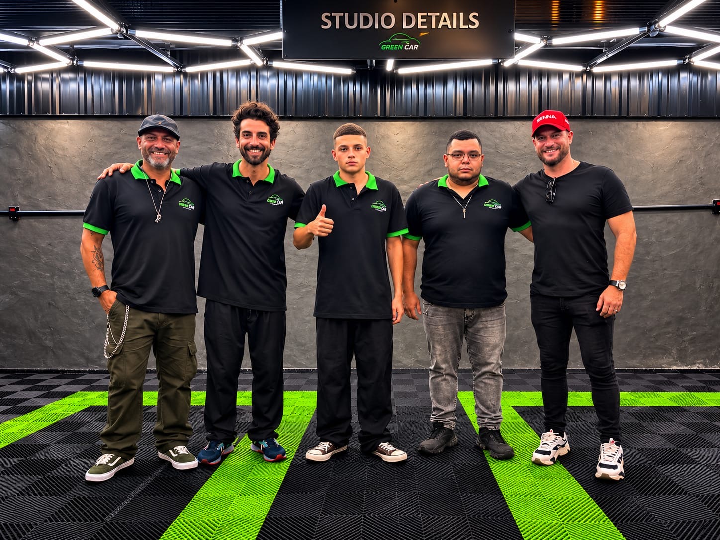 Equipe Green Car Campinas reunida no Studio Details